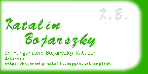 katalin bojarszky business card